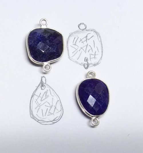 Judy Larson's Diamonds, Emeralds, and Sapphires, Oh My.  - , Contemporary Wire Jewelry, Butane Torch, Soldering, Solder, sapphire earrings